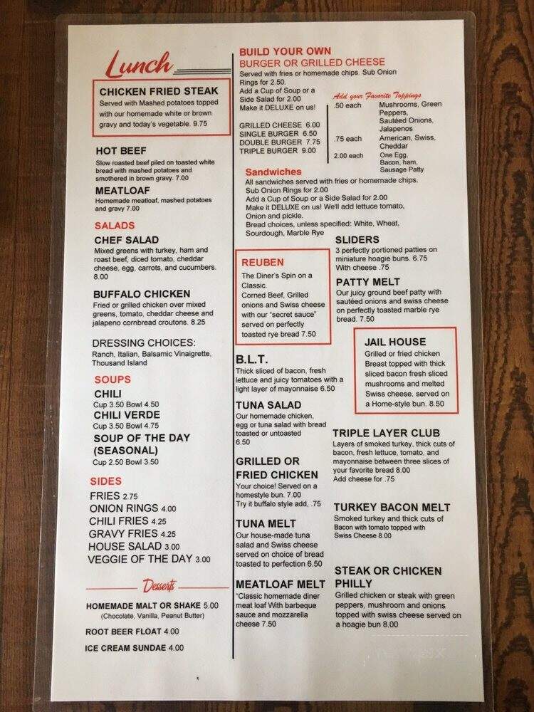 Diner - Omaha, NE menu_pic
