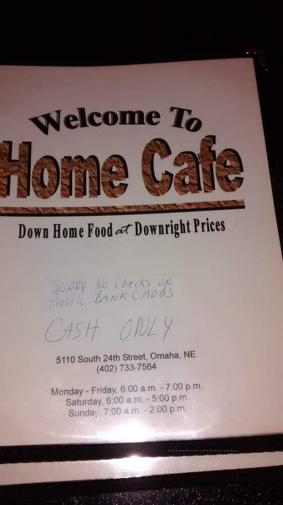 Home Cafe - Omaha, NE menu_pic