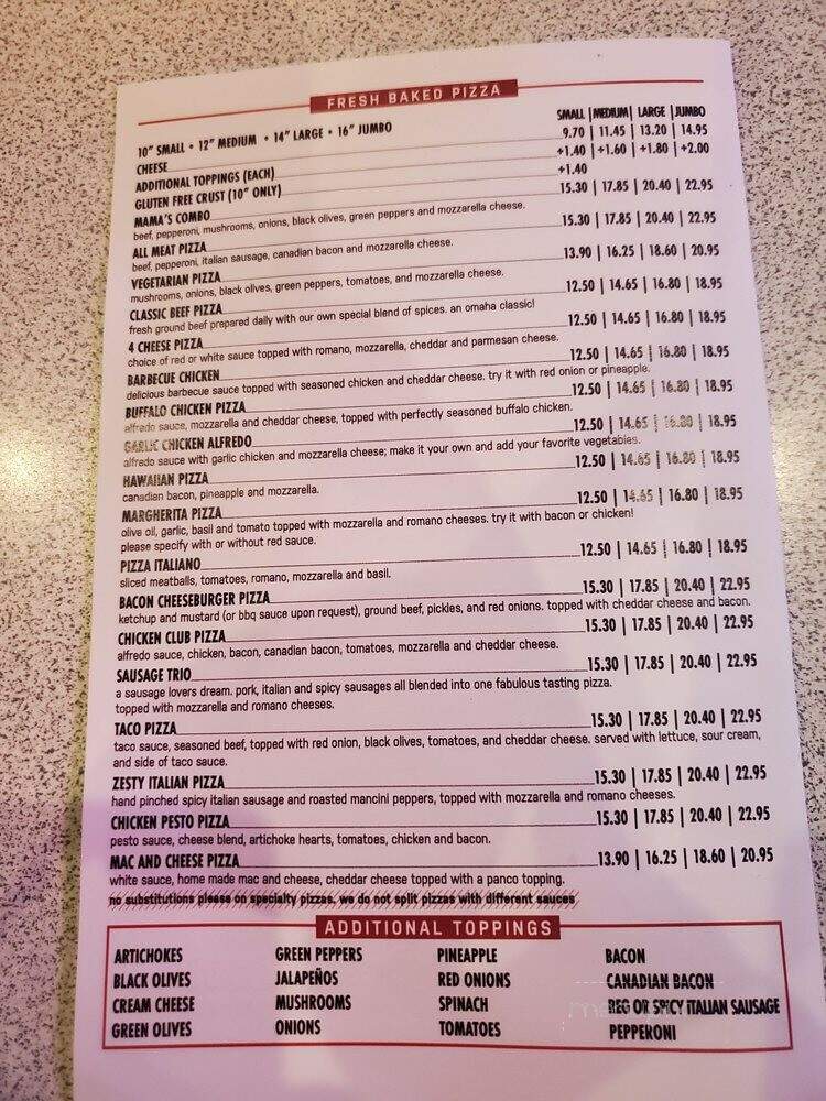 Mama's Pizza West - Omaha, NE