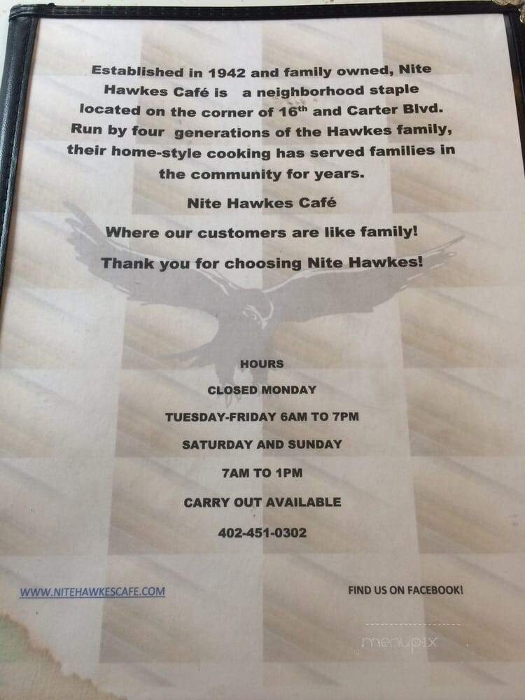 Nite Hawkes Cafe - Omaha, NE