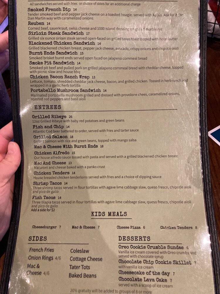 Old Mattress Factory Bar - Omaha, NE menu_pic