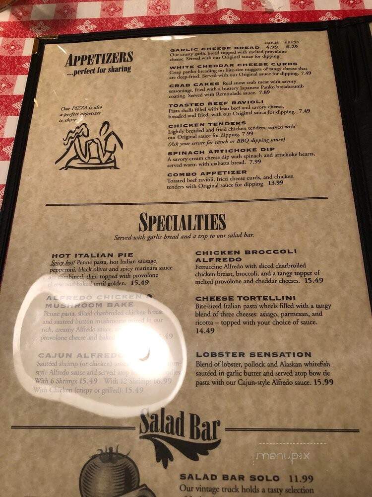 Spaghetti Works - Ralston, NE menu_pic