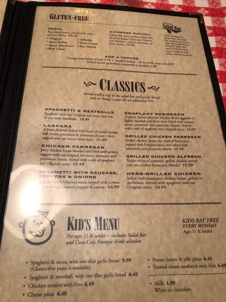 Spaghetti Works - Ralston, NE menu_pic