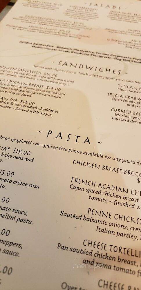 Spezia - Omaha, NE menu_pic