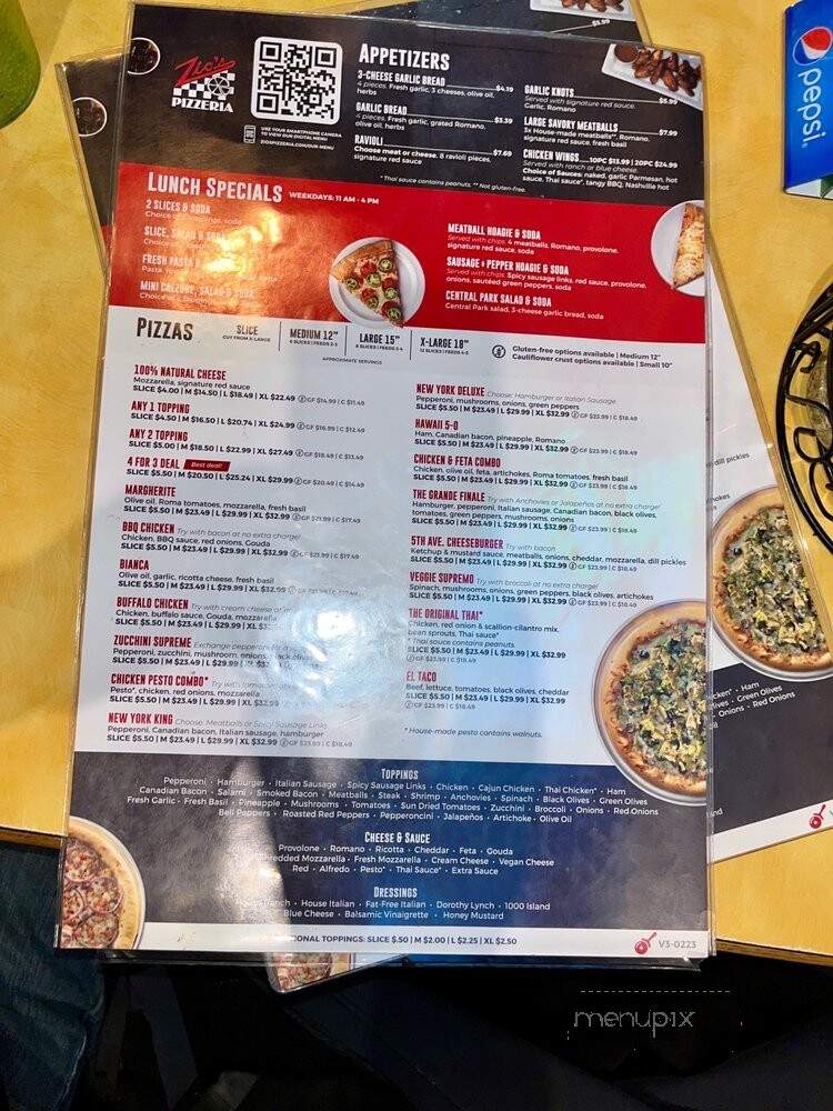 Zio's Pizzeria - Omaha, NE menu_pic