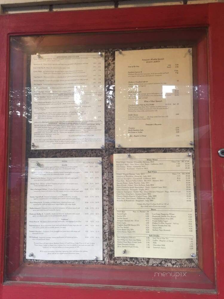 Tomaato's Restaurant - Incline Village, NV menu_pic