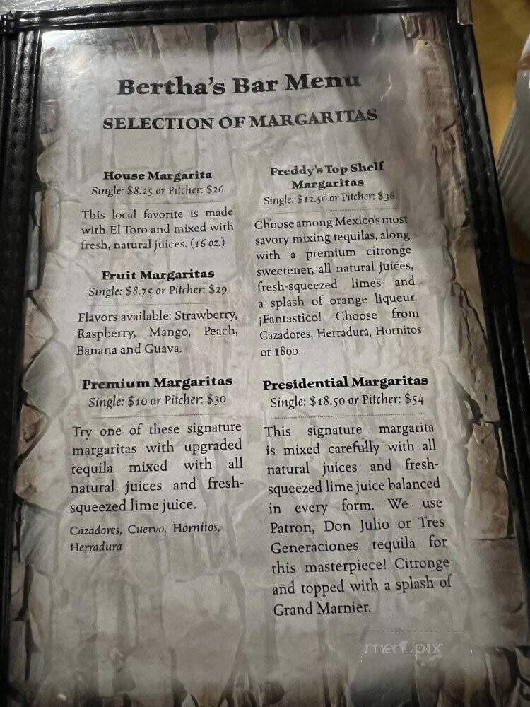 Bertha Miranda's Mexican - Reno, NV menu_pic