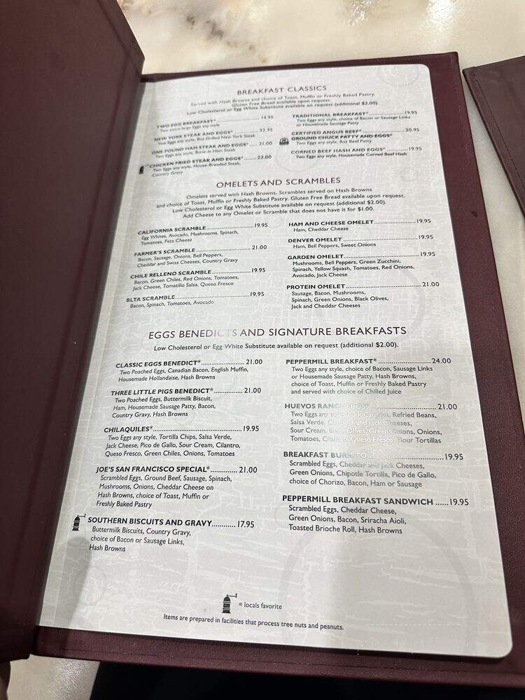 24 Hour Coffee Shop at Peppermill Casino - Reno, NV menu_pic