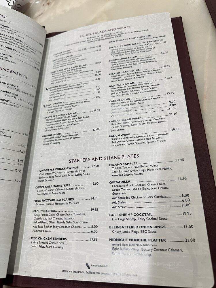 24 Hour Coffee Shop at Peppermill Casino - Reno, NV menu_pic
