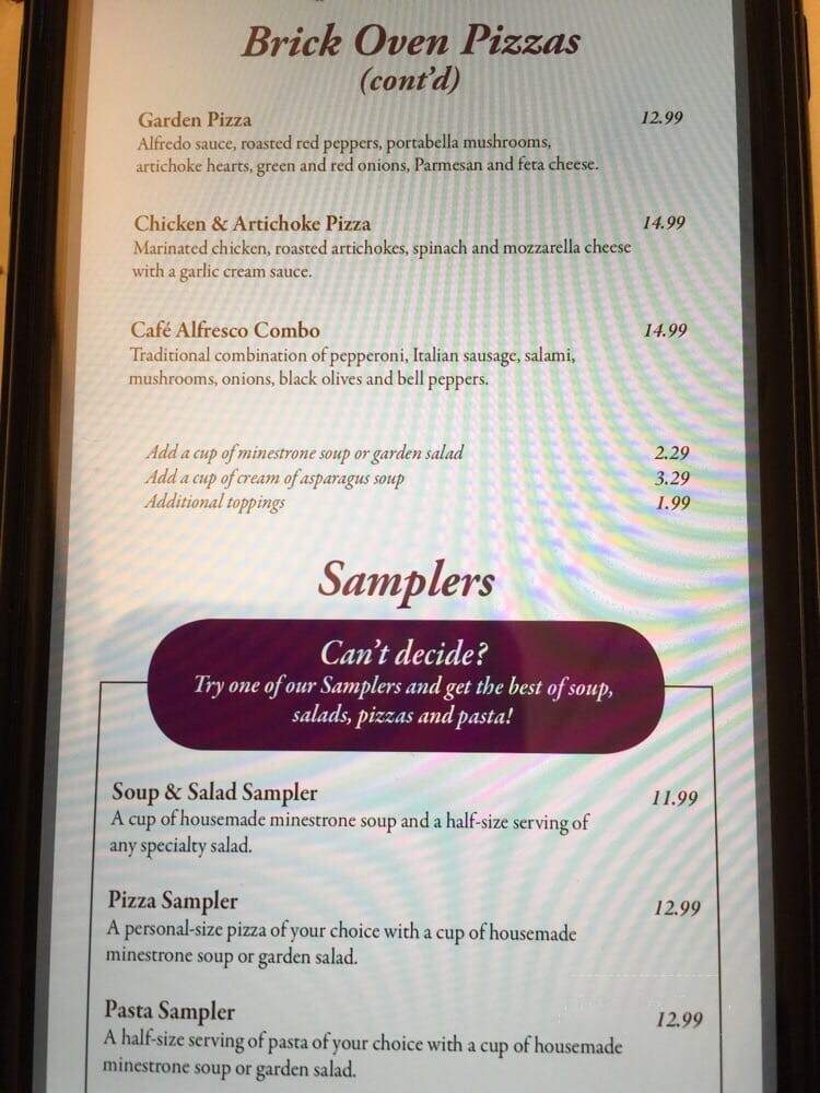 Cafe Alfresco at Atlantic Casino Resort - Reno, NV menu_pic
