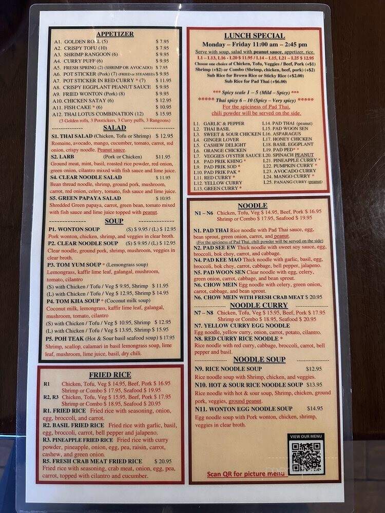 Thai Lotus - Reno, NV menu_pic