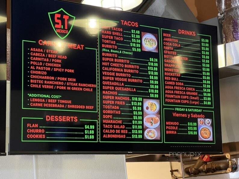 Superior Taqueria - Sparks, NV menu_pic
