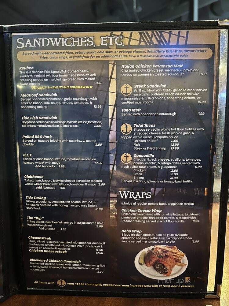 Flowing Tide Pub II - Reno, NV menu_pic