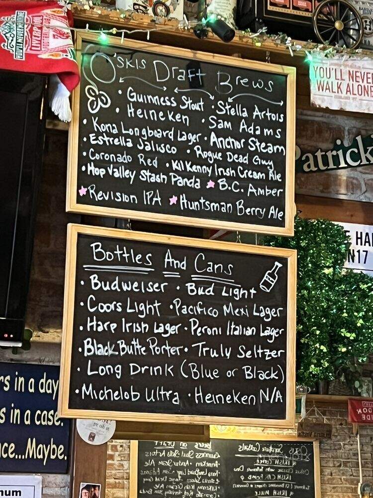 O'Ski's Pub & Grille - Sparks, NV menu_pic