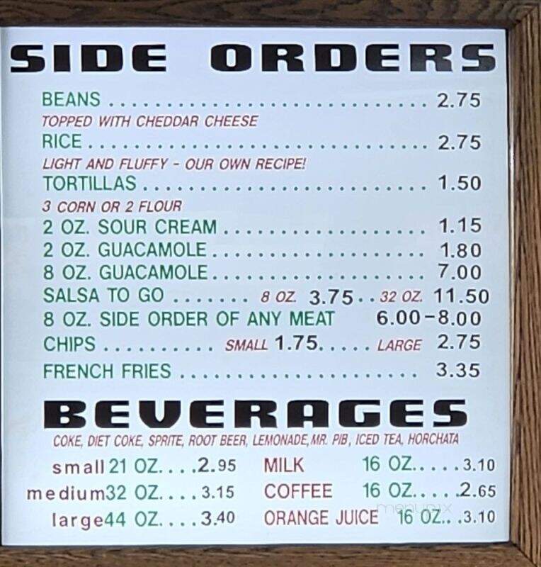 Super Burrito - Sparks, NV menu_pic