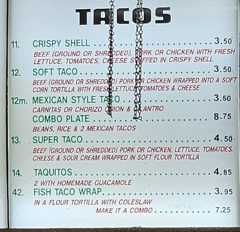 Super Burrito - Sparks, NV menu_pic