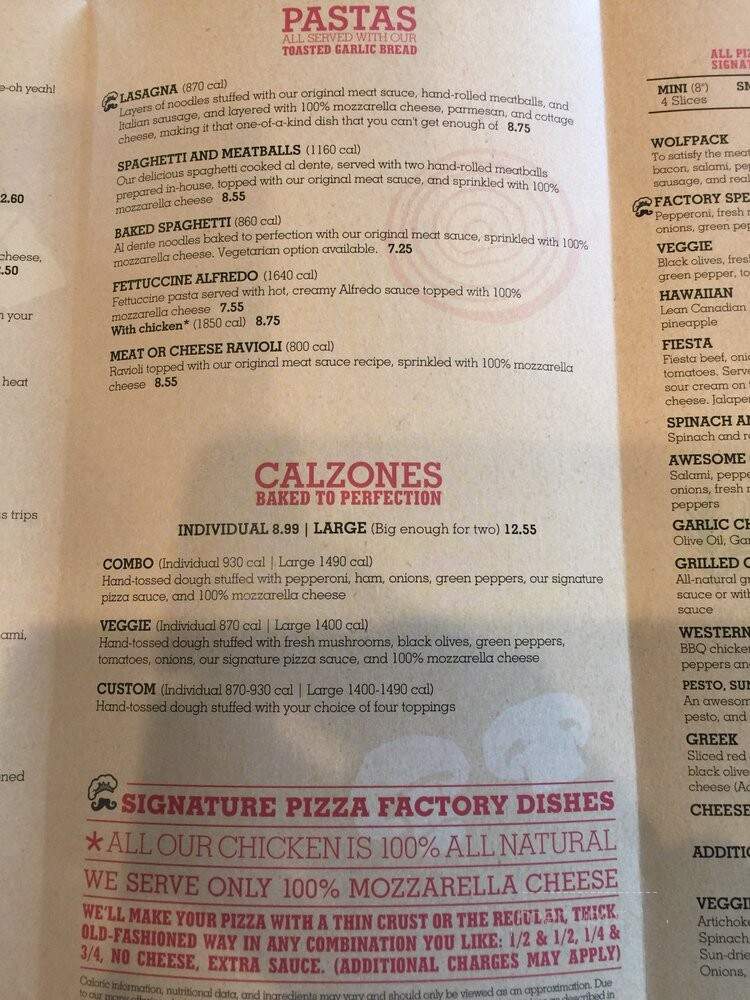 Pizza Factory - Dayton, NV menu_pic