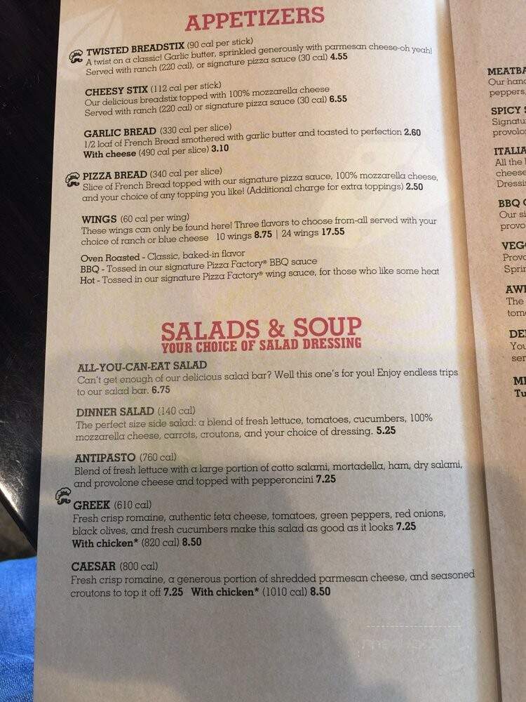 Pizza Factory - Dayton, NV menu_pic