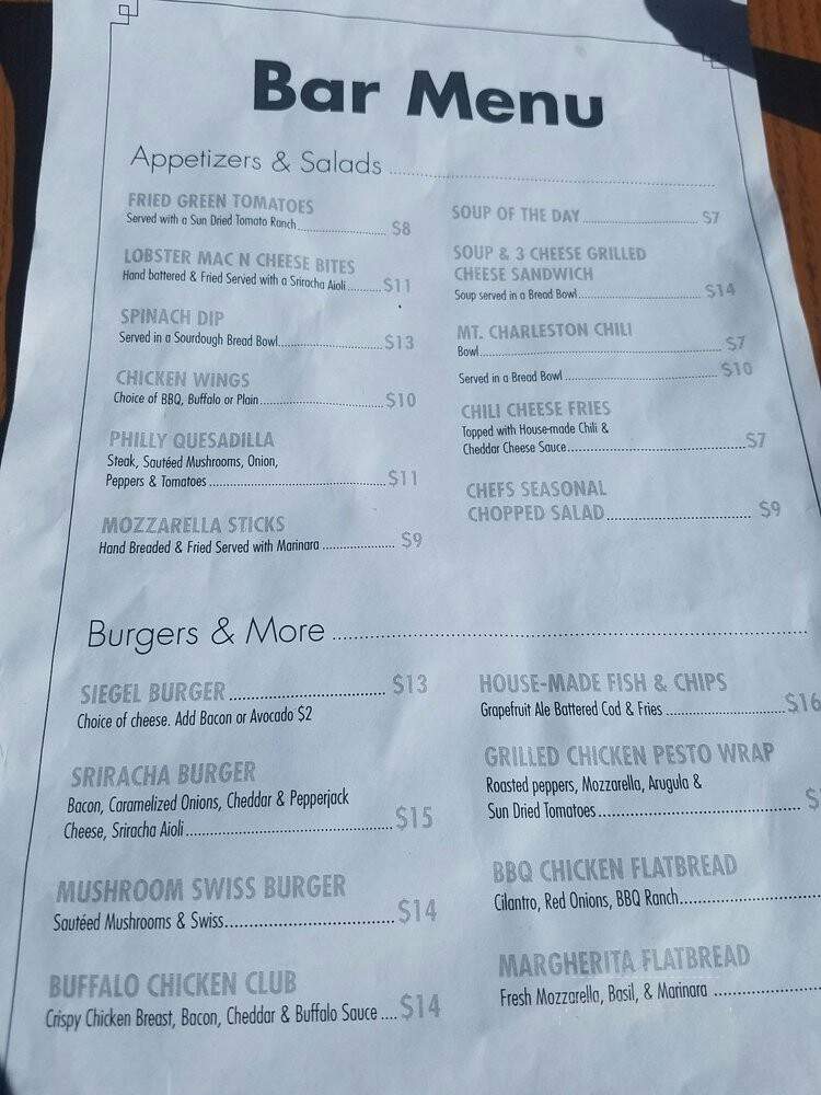Aspen - Las Vegas, NV menu_pic