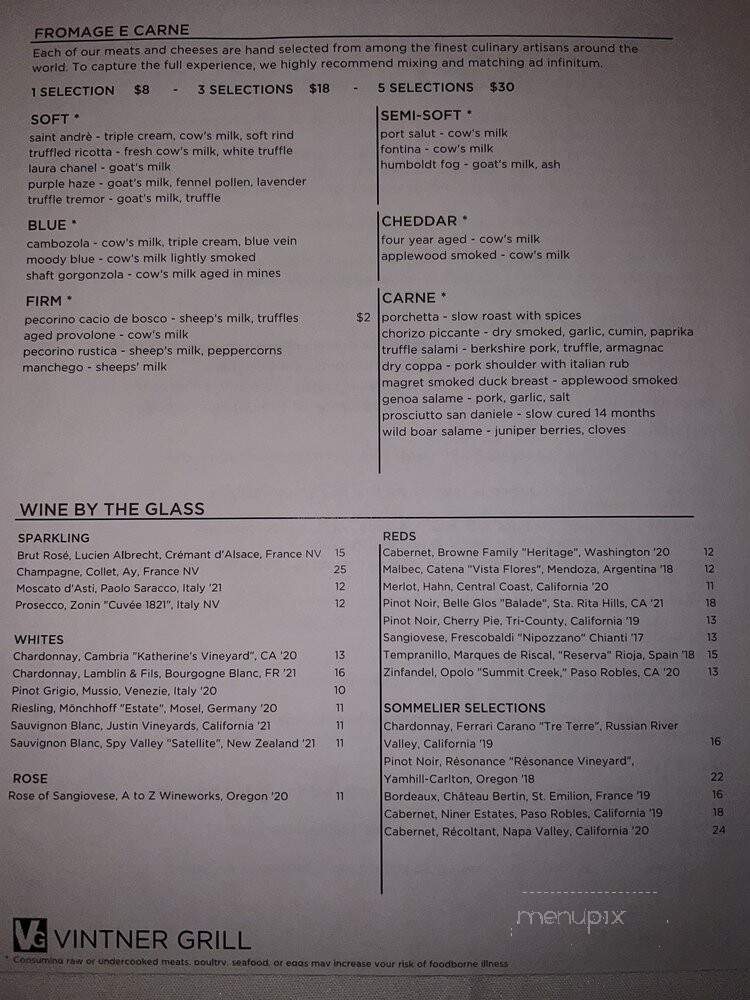 Vintner Grill - Las Vegas, NV menu_pic