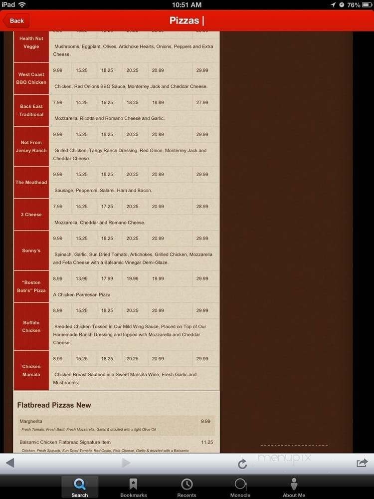 Mama Depalma's Pizza & Bistro - Las Vegas, NV menu_pic