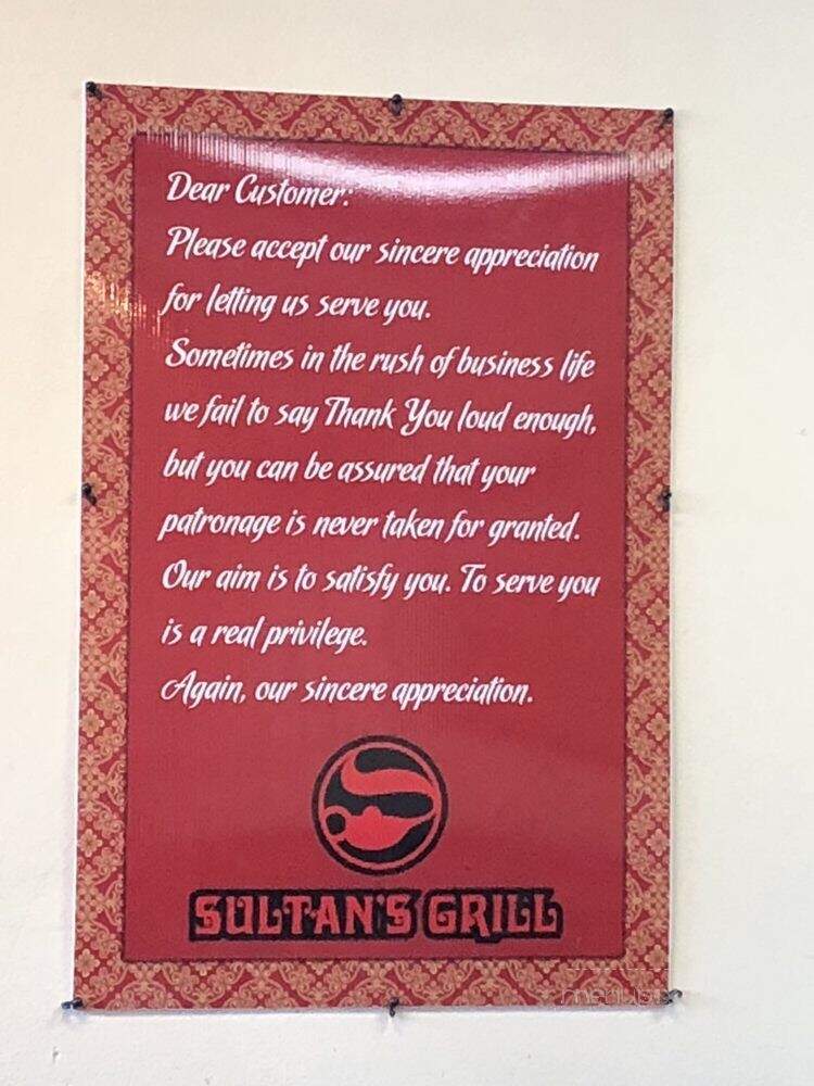 Sultan's Grill - Las Vegas, NV menu_pic