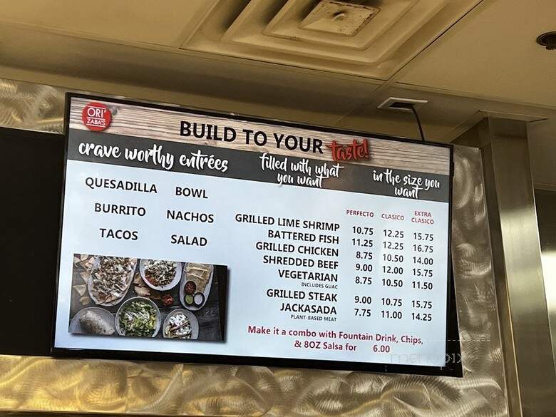 Zabas Mexican Grill - Las Vegas, NV menu_pic