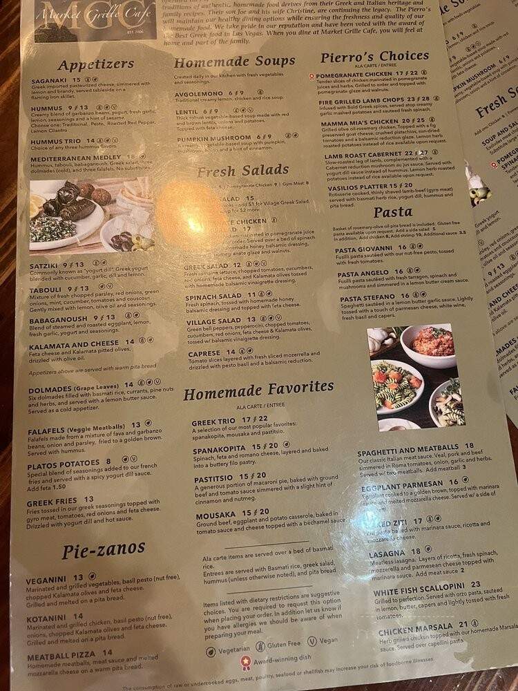 Market Grill Cafe - Las Vegas, NV menu_pic