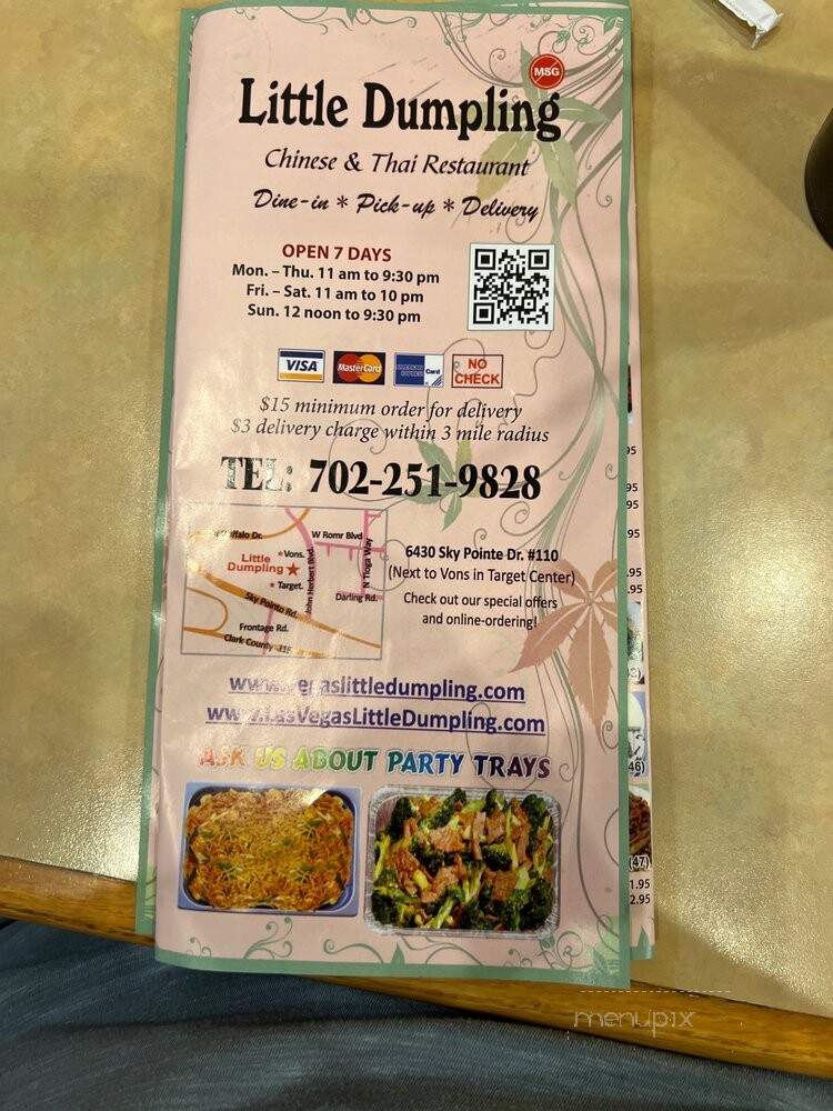 Little Dumpling - Las Vegas, NV menu_pic