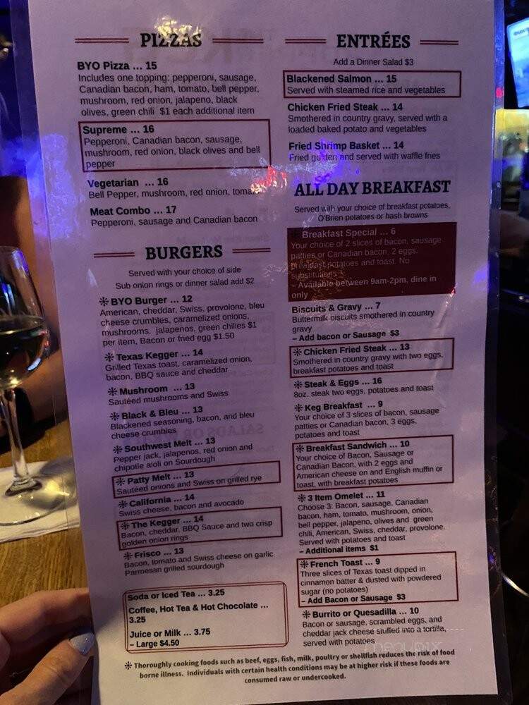 Kopper Keg Restaurant & Lounge - Las Vegas, NV menu_pic