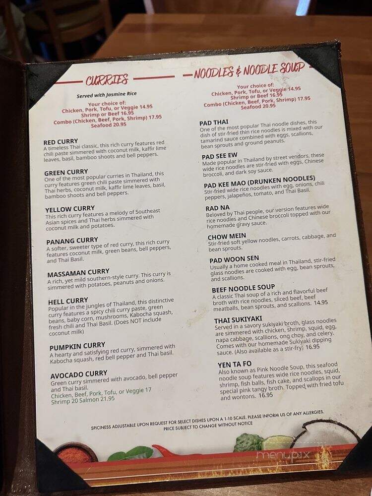Pin Kaow Restaurant - Las Vegas, NV menu_pic