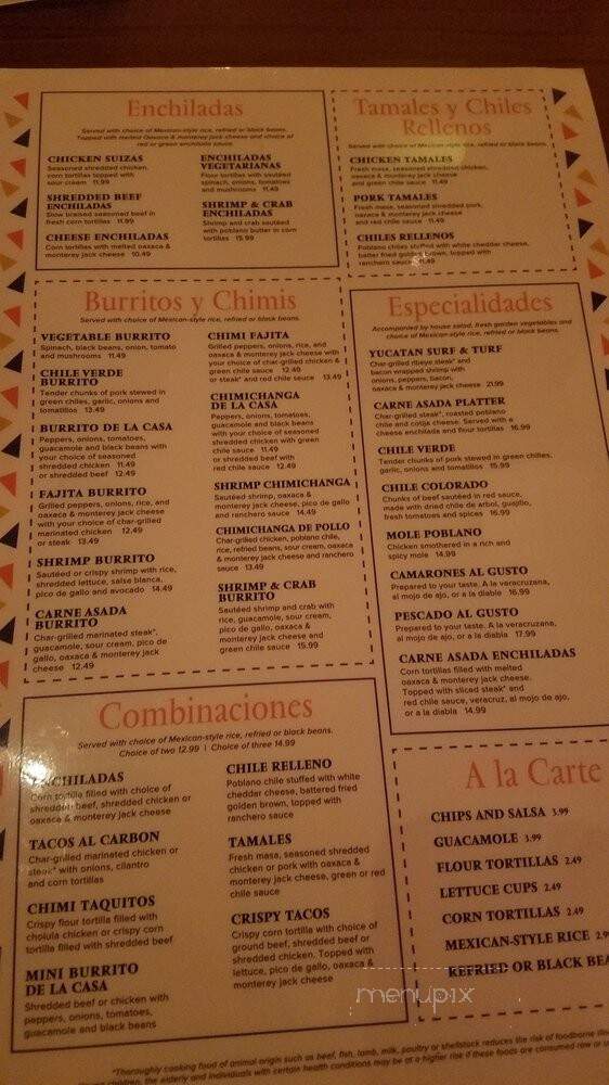Cabo Mexican Restaurant - Las Vegas, NV menu_pic