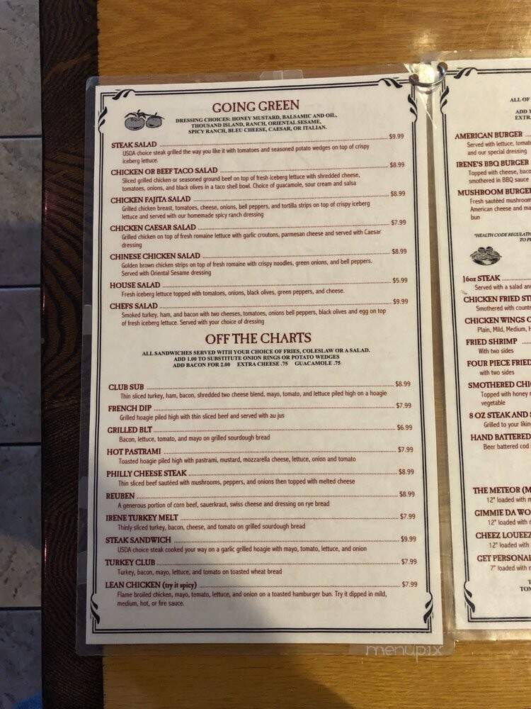 Irene's Grill - Las Vegas, NV menu_pic