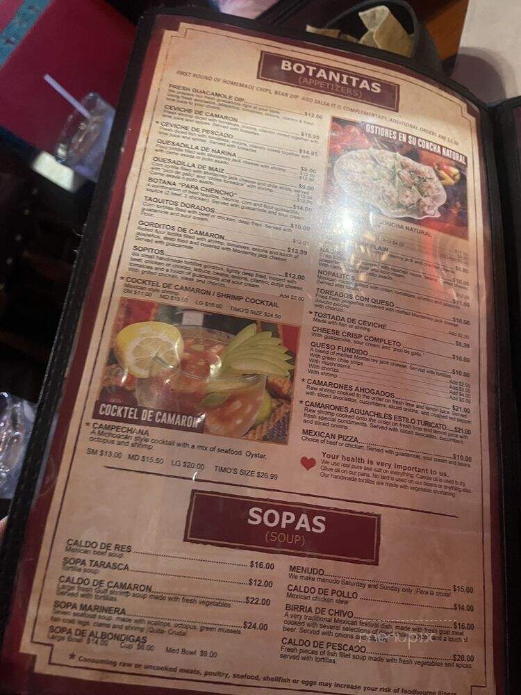 Bonito Michoacan Inc - Las Vegas, NV menu_pic