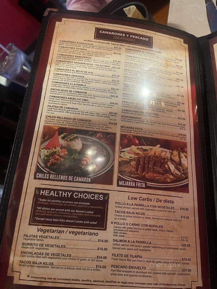 Bonito Michoacan Inc - Las Vegas, NV menu_pic