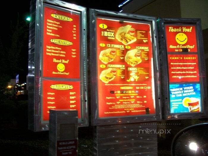 Raising Canes Chicken Fingers - Las Vegas, NV menu_pic