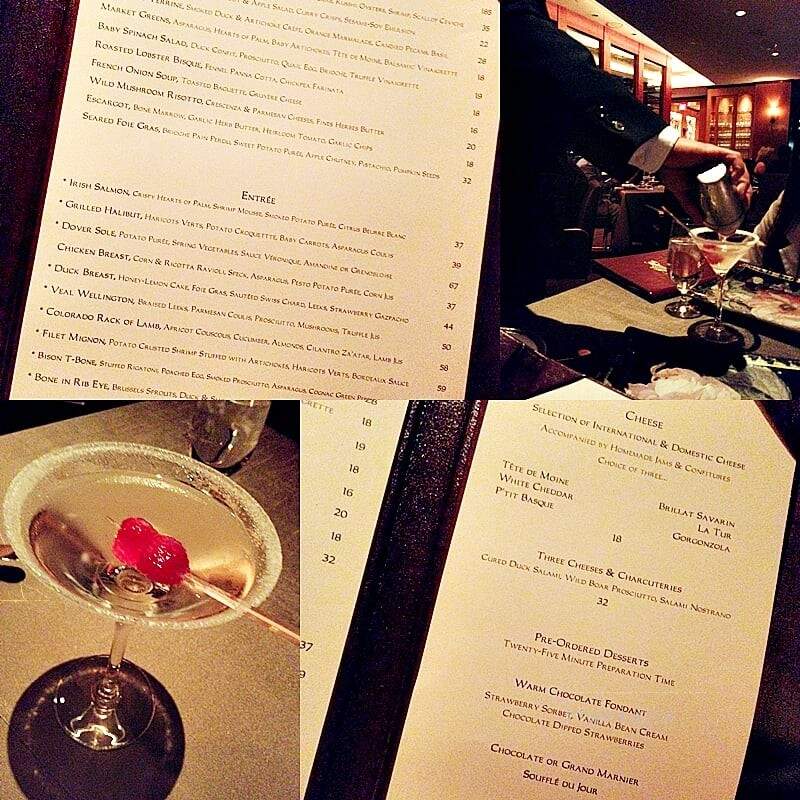 Alize At The Top Of The Palms - Las Vegas, NV menu_pic