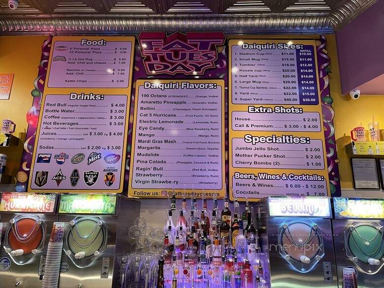Fat Tuesday - Las Vegas, NV menu_pic