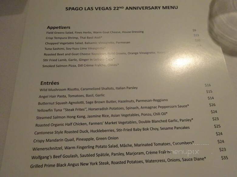 Spago - Las Vegas, NV menu_pic