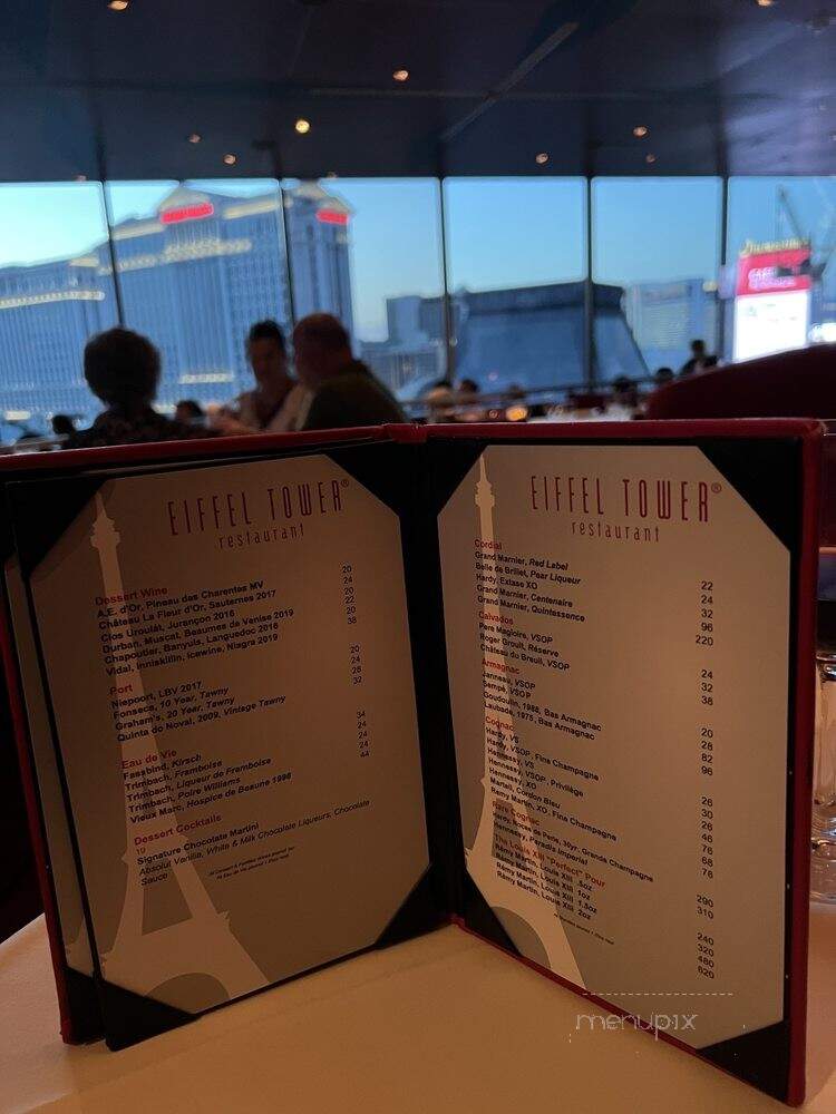 Eiffel Tower Restaurant - Las Vegas, NV menu_pic