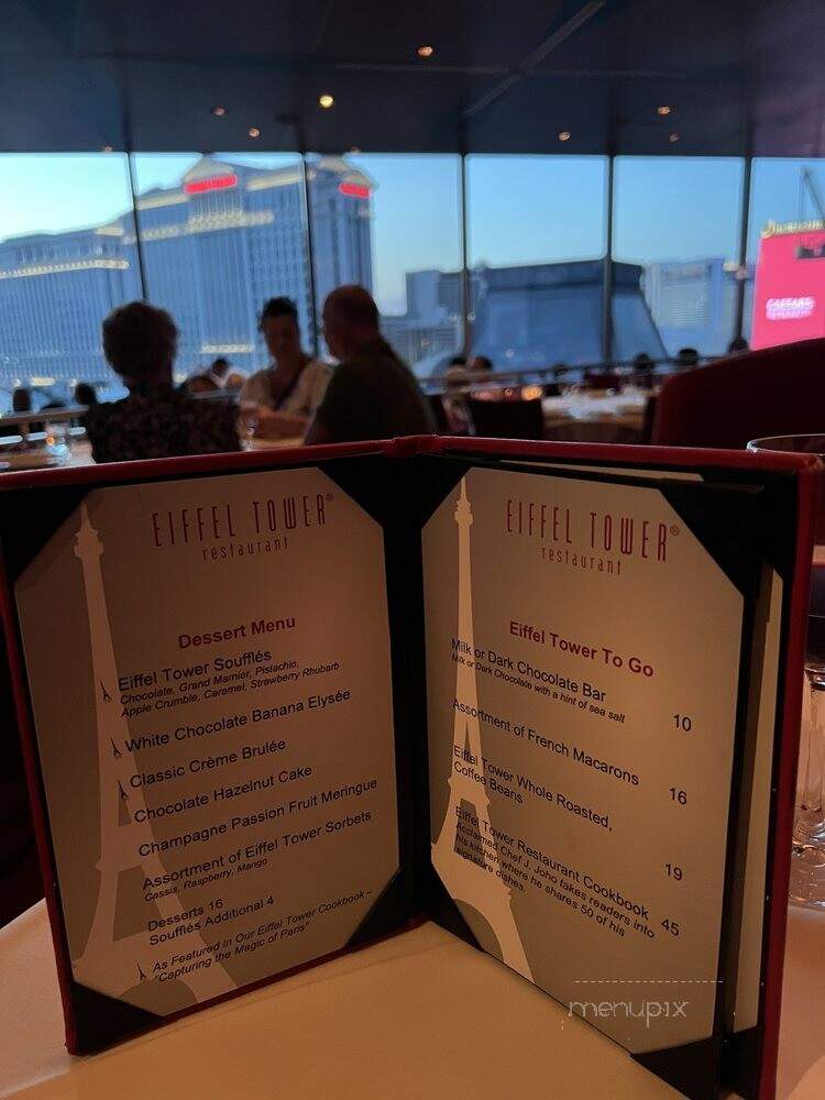 Eiffel Tower Restaurant - Las Vegas, NV menu_pic