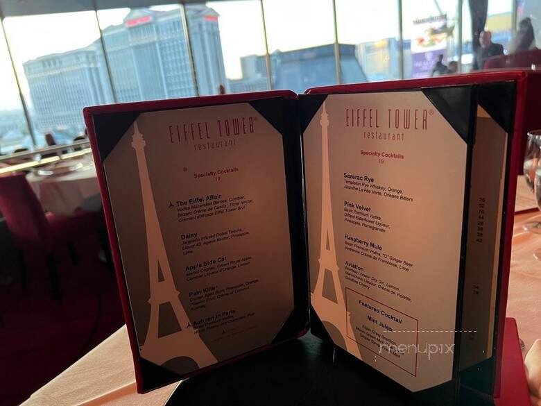 Eiffel Tower Restaurant - Las Vegas, NV menu_pic