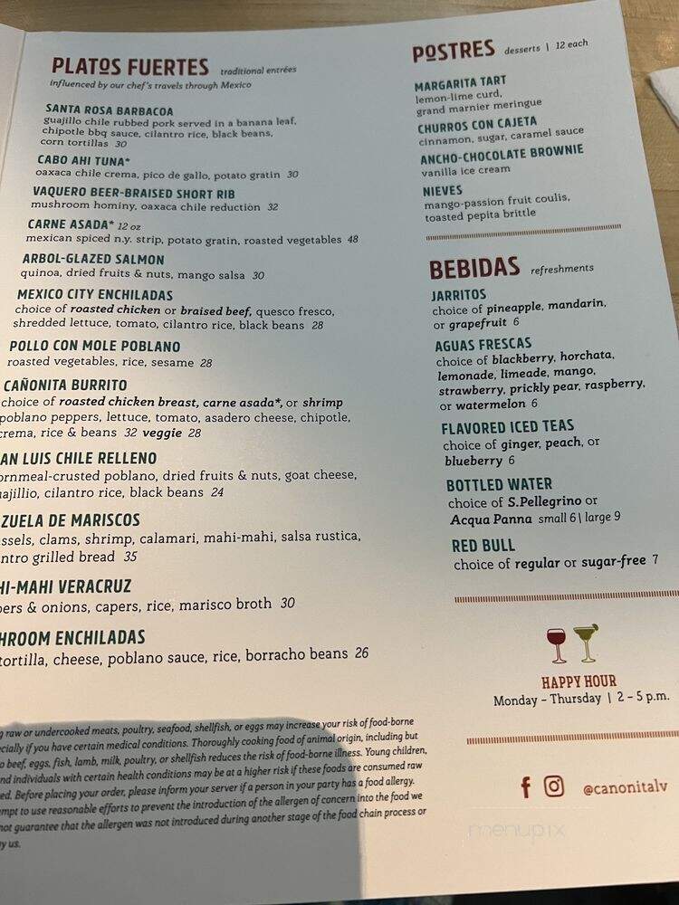 Taqueria Canonita - Las Vegas, NV menu_pic