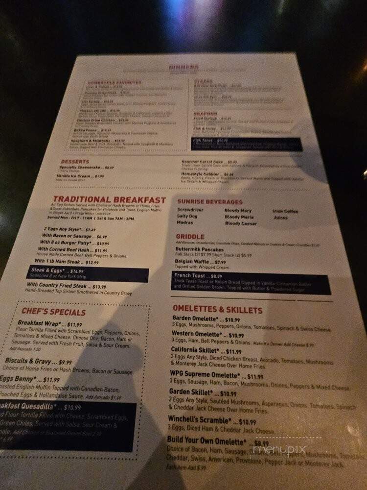 Winchell's Pub & Grill - Las Vegas, NV menu_pic