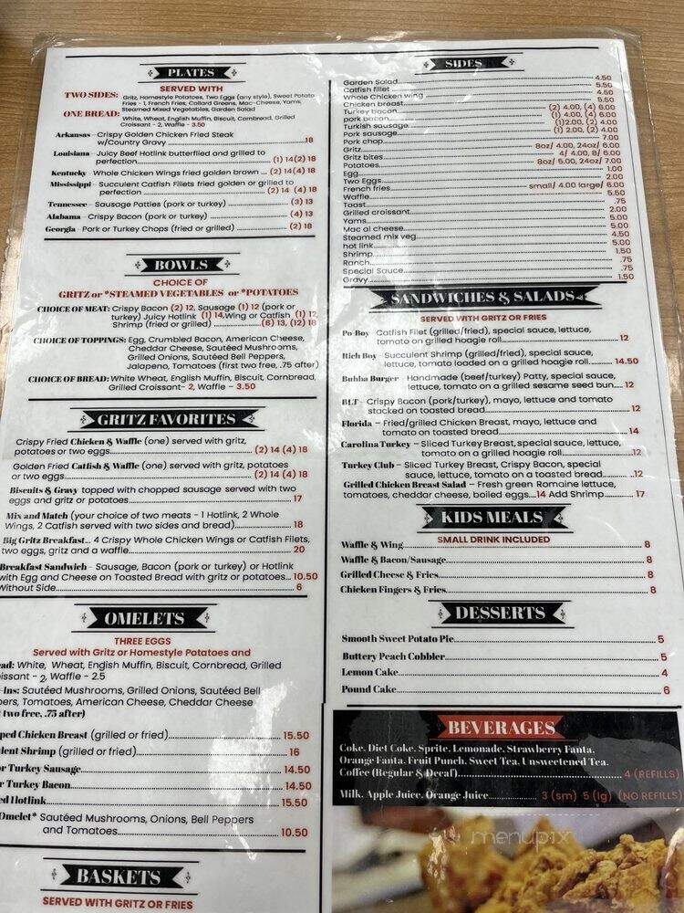 Gritz Cafe Inc - Las Vegas, NV menu_pic