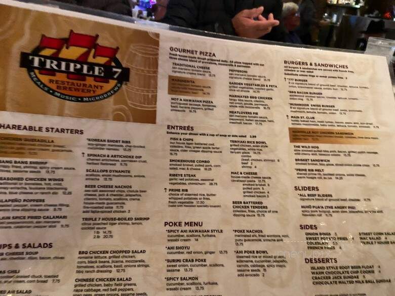 Triple 7 Brew Pub - Las Vegas, NV menu_pic