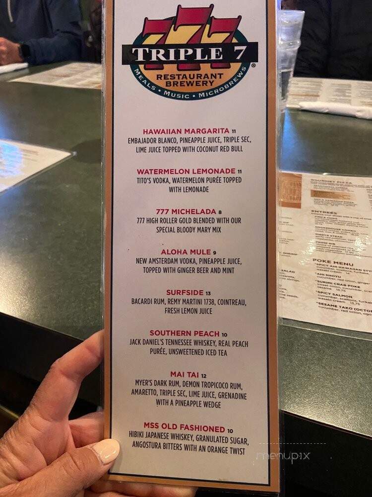 Triple 7 Brew Pub - Las Vegas, NV menu_pic