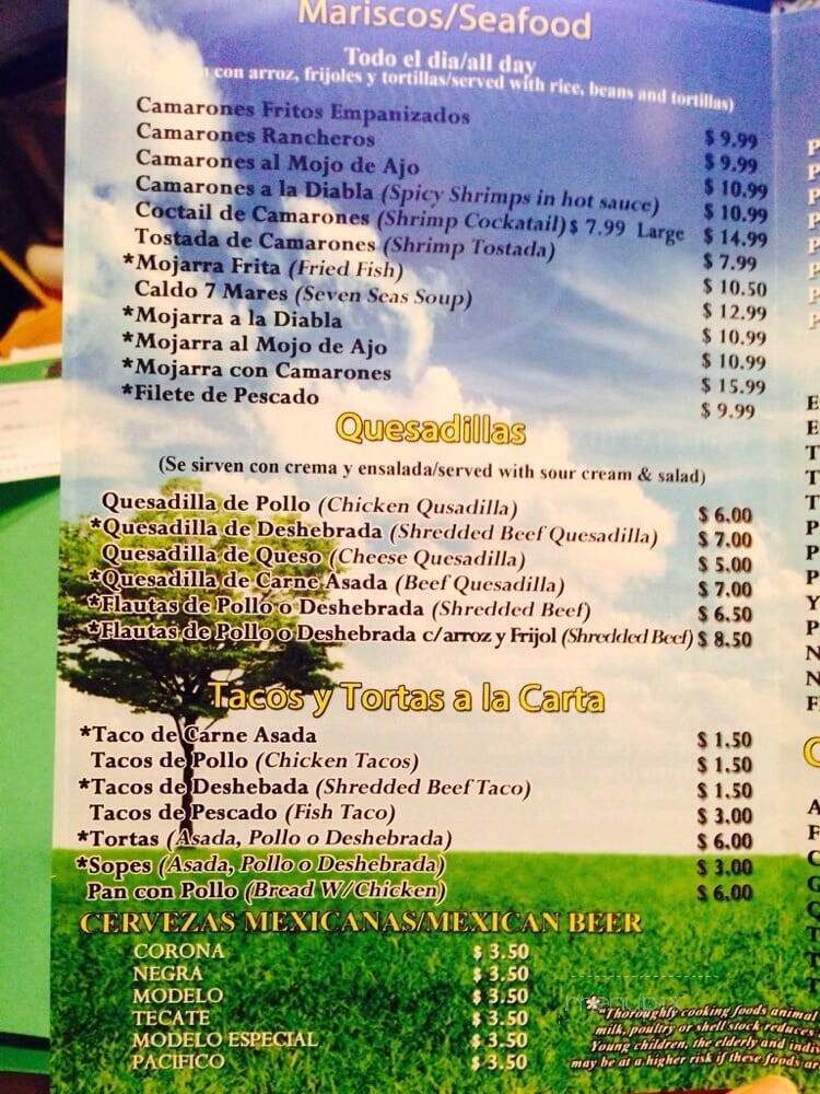 Esmeralda's Cafe - Las Vegas, NV menu_pic