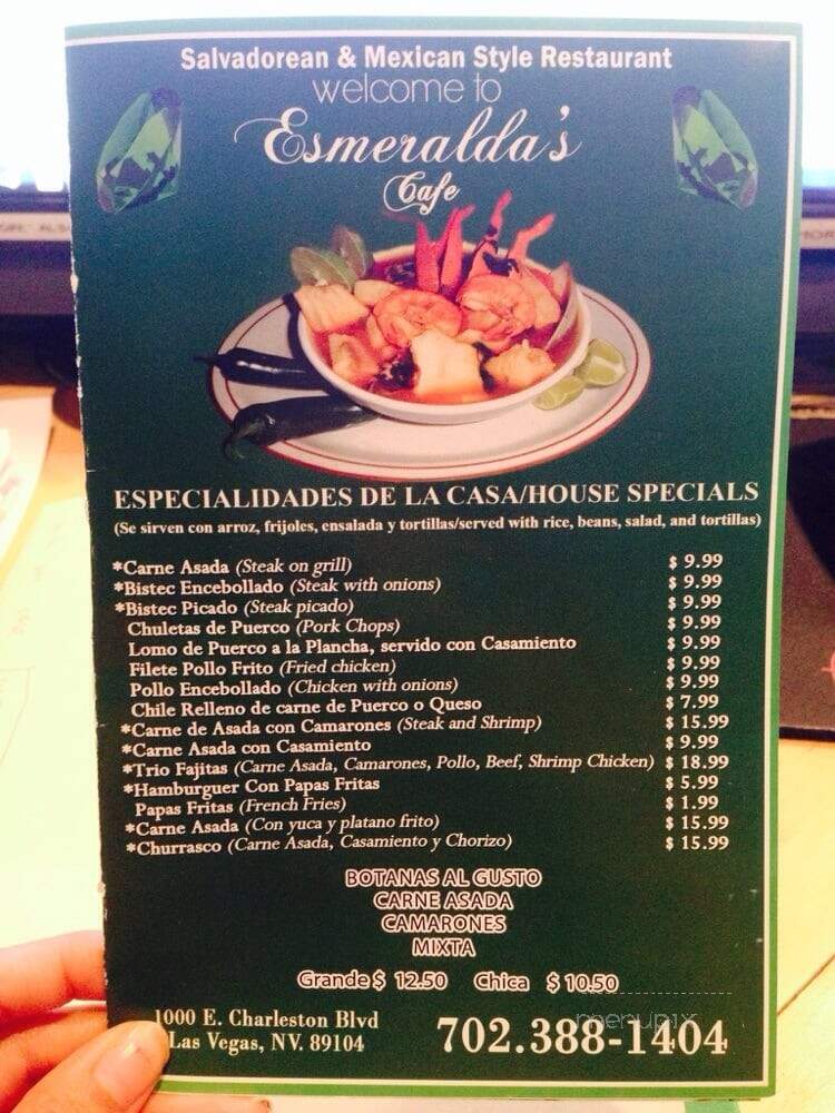 Esmeralda's Cafe - Las Vegas, NV menu_pic