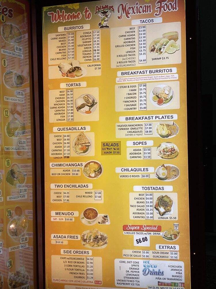 Felipito's Mexican Food - Las Vegas, NV menu_pic